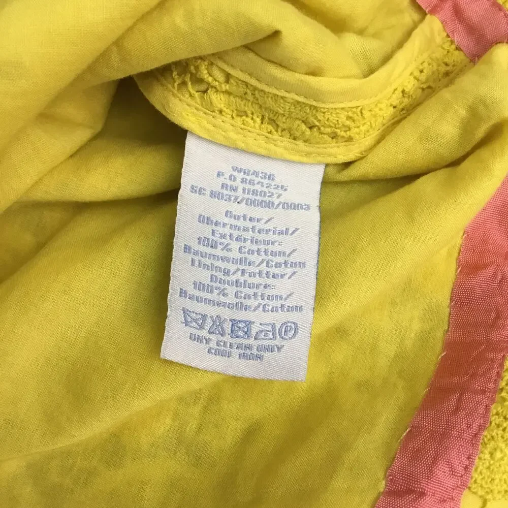 BODEN Yellow Floral Lace Sleeveless Sheath Dress Size 6R - Picture 7 of 8